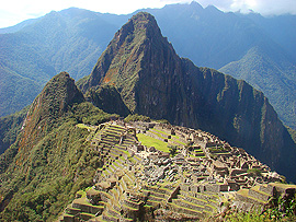 další klasický pohled na Machu Picchu
